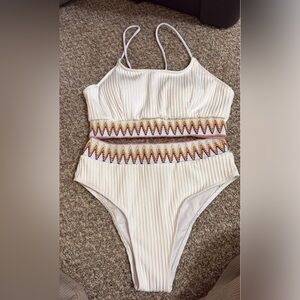 White Aztec Swimsuit